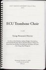 East Carolina University Trombone Choir. George Broussard, director. November 12, 2008.